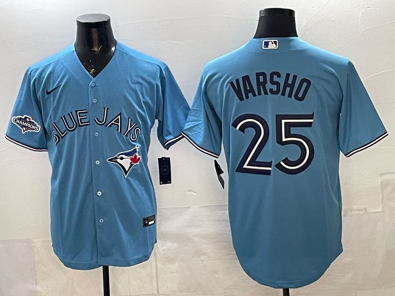 Men Toronto Blue Jays #25 Varsho Light Blue 2026 Nike Game MLB Jersey 0033